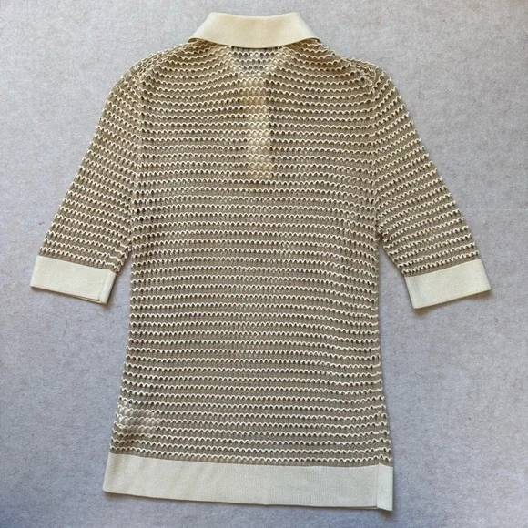 COS Mesh Crochet Polo Shirt Top S NWOT - Picture 8 of 11